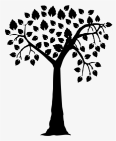 Romantic Tree Shape With Heart Shaped Leaves - Free Svg File Tree, HD Png Download, Free Download
