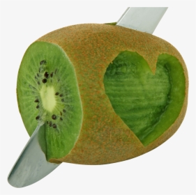 Heart Shape Carved Kiwi Fruit Png Image - Kiwifruit, Transparent Png, Free Download