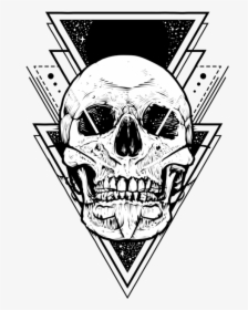 Skull - Skull Geometric Tattoo Designs, HD Png Download, Free Download