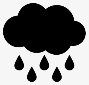 Computer Icons Cloud Storm Rain Vector Graphics - Black Cloud Rain Png, Transparent Png, Free Download