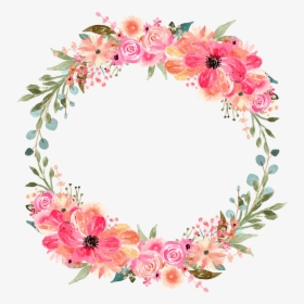 Clip Art Fall Floral Wreaths - Flower Circle Png Pink, Transparent Png, Free Download