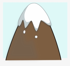 Montaña, Arriba, Snow, Dibujos Animados, Frío - Brown Mountain Clipart, HD Png Download, Free Download