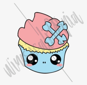 Cupcake Scull Drawn On Ipad Pro With Apple Pencil Clipart, HD Png Download, Free Download