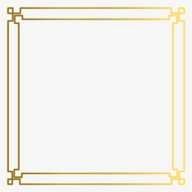 Simple Vector Frames Png - Simple Gold Border Hd, Transparent Png, Free Download