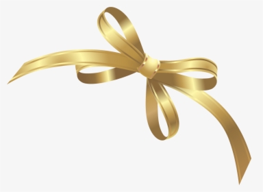 Vector Painted Golden Bow Png Download - Gift Gold Ribbon Png, Transparent Png, Free Download