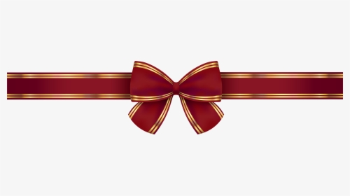 Gold Gift Bow Png Download - Red Gold Ribbon Png, Transparent Png, Free Download