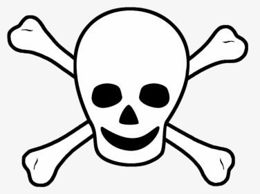 Pirate Sign Scull Bones - Pirate Clip Art Black And White, HD Png Download, Free Download