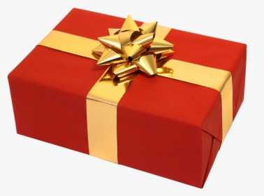 Red Gold Gift - Подарок Png, Transparent Png, Free Download