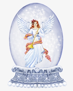 Snow Globe, Angel, Christmas, Winter, Watercolor - Angel, HD Png Download, Free Download