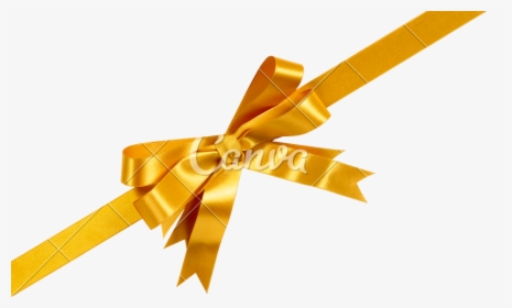 Transparent Gift Bow Png - Golden Gift Ribbon Png, Png Download, Free Download