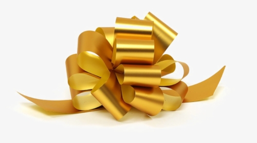 Gold Bow Png - Bow Ribbon Gold Png, Transparent Png, Free Download