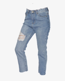 #jeans #momjeans #rippedjeans #ripped #png #clothing - Ripped Mom Jeans Png, Transparent Png, Free Download