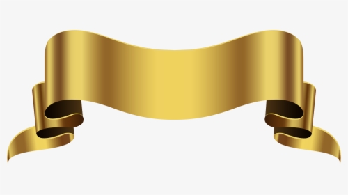 Gold Clip Art - Gold Ribbon Transparent Background, HD Png Download, Free Download