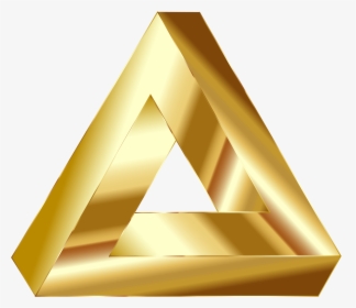 Penrose, Triangle, Optical Illusion, Abstract - Triangle Gold, HD Png Download, Free Download