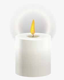 White Pillar Candle Png Clip Art - Burning Candle Png, Transparent Png, Free Download