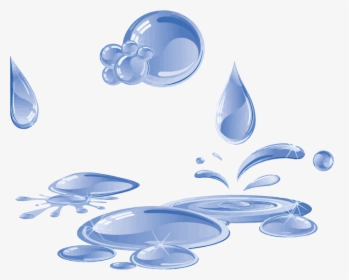 Water Blue Puddle - Water Design, HD Png Download, Free Download