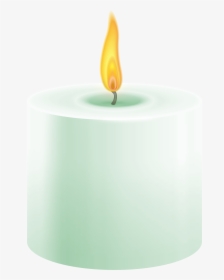 Green Pillar Candle Png Clip Art - Flame, Transparent Png, Free Download