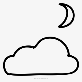 Transparent Night Cloud Png - Line Art, Png Download, Free Download