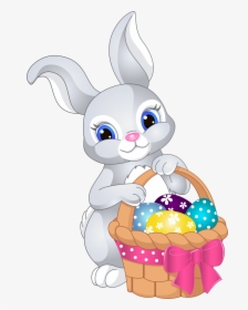 Easter Bunny Clipart Easter Bunny Clipart Backgrounds - Cute Cartoon Easter Bunny, HD Png Download, Free Download