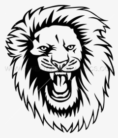 Drawing Lions Roaring Transparent Png Clipart Free - Transparent Lion Head Roaring, Png Download, Free Download