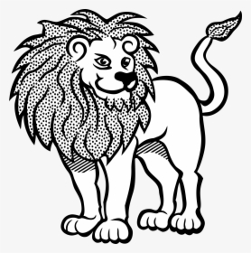 Line Art Image Of Lion, HD Png Download, Free Download