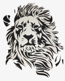 Transparent Lion Clipart Black And White - Drawing 3d A Lion, HD Png Download, Free Download