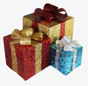 Sparkling Christmas Gifts Transparent Background - Christmas Presents No Background, HD Png Download, Free Download