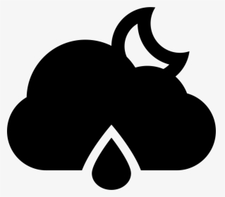 Night Cloud And Drop - Business Success Icon Free, HD Png Download, Free Download