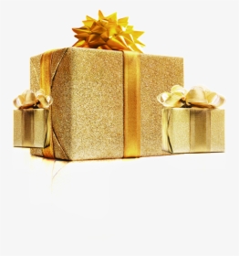Golden Texture Gift Box - Gold Gift Box Png, Transparent Png, Free Download