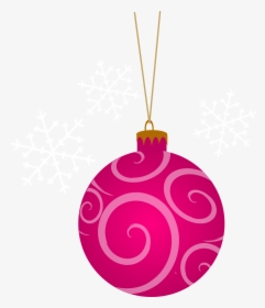 Transparent Pink Christmas Tree Clipart - Christmas Ornaments Clipart Pink, HD Png Download, Free Download