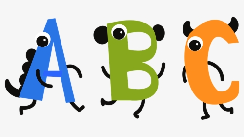Alphabet, School, Cartoon, Symbol, Abc, Funny, Eyes - Alphabet Abc Png, Transparent Png, Free Download
