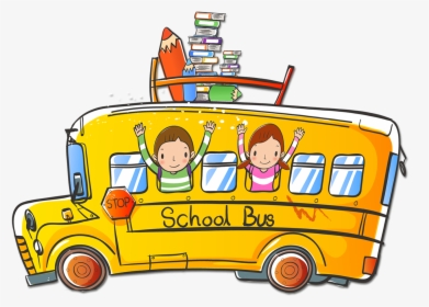 Cartoon School Bus Transparent Image - School Bus Cartoon Png, Png Download, Free Download