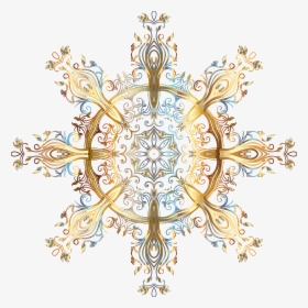 Chromatic Gold Flourish Ornament 4 No Background Graphic - Gold Flourish Ornament Png, Transparent Png, Free Download