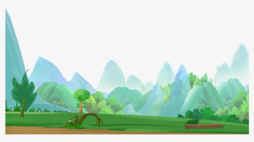 Cartoon Road Drawing Download Watercolor Painting - Animated Mountain Transparent Background, HD Png Download, Free Download