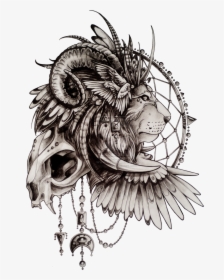 Shiva Tattoo Png - Lion Dream Catcher Tattoo, Transparent Png, Free Download