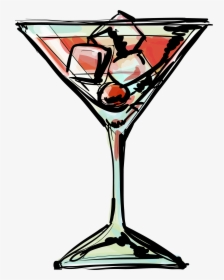 Martini Clipart Cocktail Reception Cocktail Fonts Free - Hand Drawing In Poster, HD Png Download, Free Download