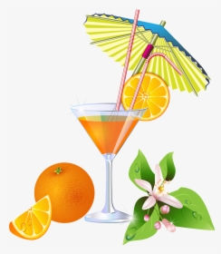 Summer Orange Cocktail Png Clipart - Happy Holidays Summer Vacation, Transparent Png, Free Download