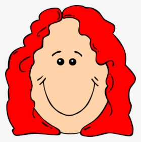 Red Hair Female Cartoon Face Clip Art At Clker - Red Hair Girl Cartoon, HD Png Download, Free Download