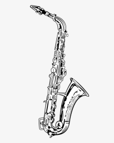 Alto Saxophone Drawing Tenor Saxophone Clip Art - Transparent Background Saxophone Clip Art, HD Png Download, Free Download