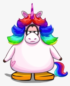 Unicorn Png Rainbow - Funniest Club Penguin Outfits, Transparent Png, Free Download