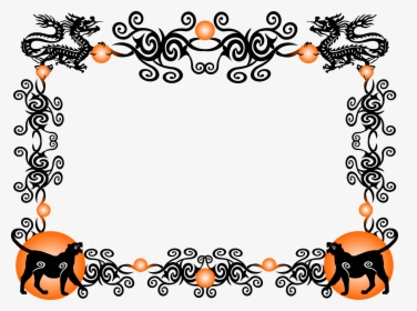 Clipart Tiger Border Log Home Clip Art Country Border - Chinese Dragon Border Png, Transparent Png, Free Download