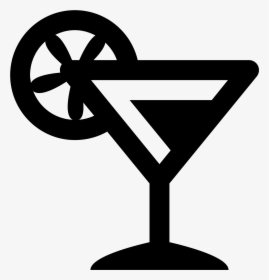 Cocktail Png Free Download - Cocktail Icon Black, Transparent Png, Free Download