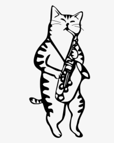 Saxophone Cat, HD Png Download, Free Download