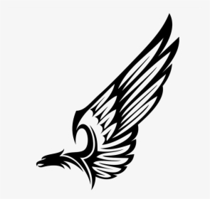 Half Wings Png Hd - Tribal Bird Tattoo, Transparent Png, Free Download