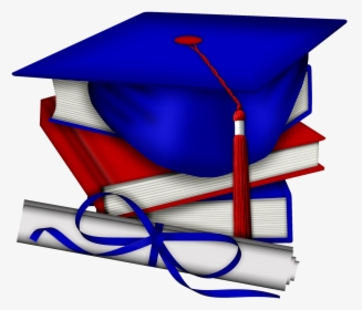 Free Pictures Clip Art - Blue And White Graduation Cap, HD Png Download, Free Download