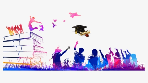 Clip Art Ceremony Cap Book Bachelor - Graduation Ceremony Graduation  Background, HD Png Download - kindpng