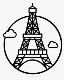 Dibujo De Torre Eiffel Para Colorear - Red Eiffel Tower Vector Png, Transparent Png, Free Download