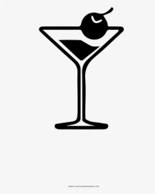 Cocktail Coloring Page - Martini, HD Png Download, Free Download