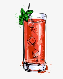 Red Drink Png - Bloody Mary Drawing, Transparent Png, Free Download