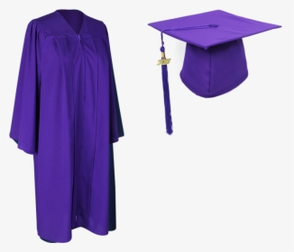 Purple Graduation Cap And Gown - Purple Graduation Caps Png, Transparent Png, Free Download